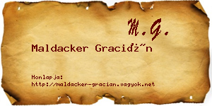 Maldacker Gracián névjegykártya
